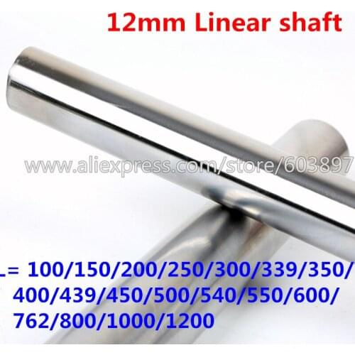 4pcs D12mm Shaft L 400/439/450mm linear shaft LM Shaft diameter long for LM12UU 12mm linear ball bearing linear smooth rod 3D