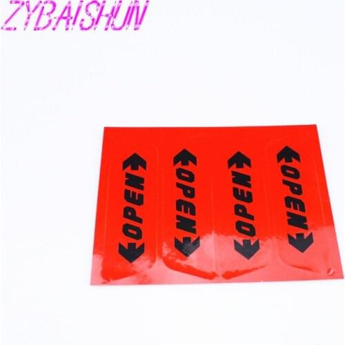 4 pieces/set. Reflective open door sticker warning child safety car sticker for Porsche 911 918/Cayenne/Macan/Macan S/Panamera