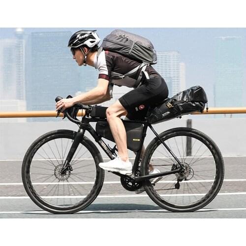 Rhinowalk 4pcs Cycling Bag Sets Large Capacity Waterproof Backpack Bicycle Saddle Handlebar Frame Tube Bag Road Bike Accessories