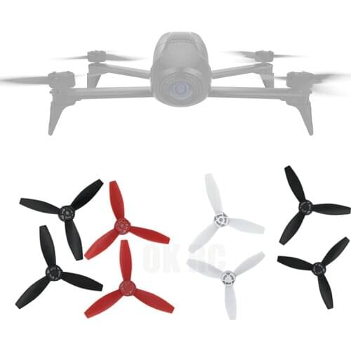 4Pcs Propeller for Parrot Bebop 2 Drone Props Blade Upgrade Rotor Propeller Black/White/Red Plastic Composite for Parrot Bebop 2