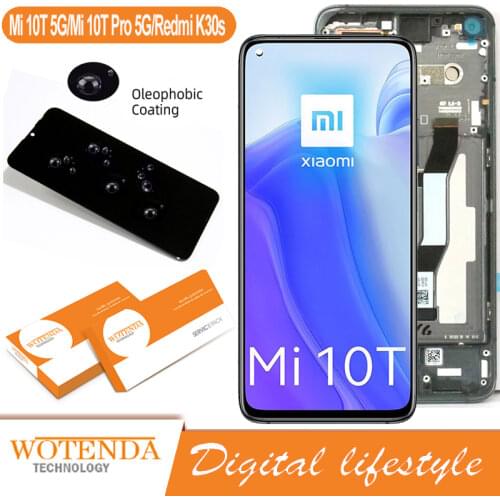 6.67'' Display Replacement With Frame For Xiaomi MI 10T LCD Touch Screen Digitizer Assembly For Xiaomi MI 10T Pro LCD