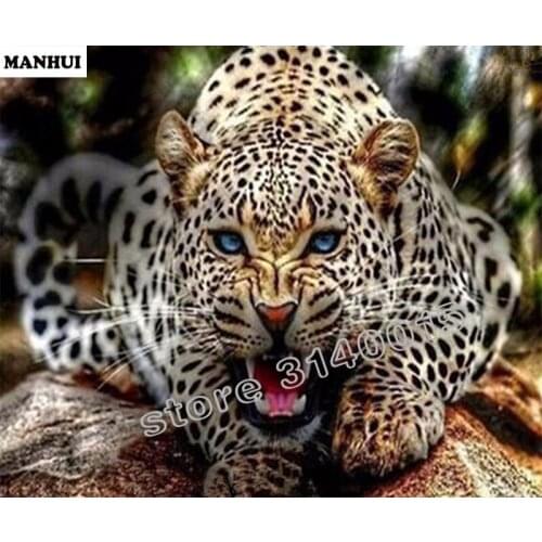 Diy Diamond painting Animal leopard Embroidery leopard Square Drill Full Drill Diamond Painting Mosaic Picture BFC072