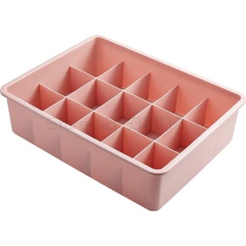 Household creative underwear storage box plastic household compartment underwear socks dust-proof storage box bra storage box