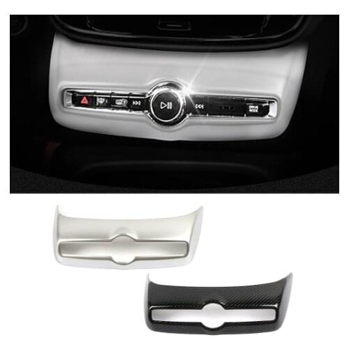 For Volvo XC40 2019-2021 Central Control Audio Adjustment Knob Air Conditioner AC Switch Button Decoration Frame Cover Trim ABS