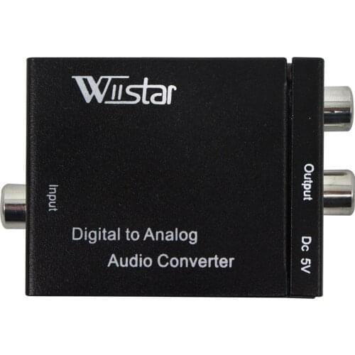 Digital to Analog Audio Converter Adapter Digital Optical Coax Toslink to Analog RCA L/R Audio Converter Amplifier
