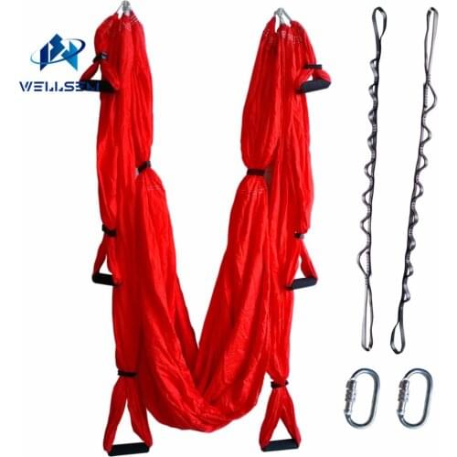 Inversion Trapeze Anti-Gravity Aerial Hammock Leisure Decompression Traction Yoga Gym Swing Hanging + Daisy Chain+Carabiners