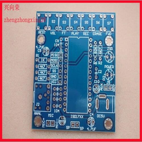 ISD17180 ISD1700 ISD17240 Voice recording and playback module empty PCB board to send program and circuit