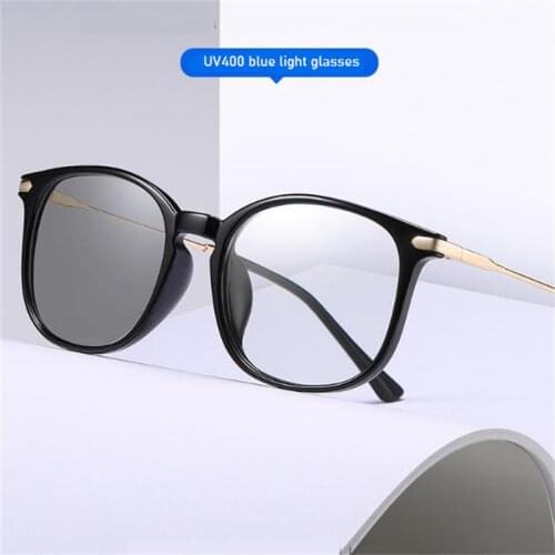 Computer Glasses Anti Blue Rays automatic Photochromic UV400 Clear Glasses For Women Mens Square Blue Light Glasses Eyewear