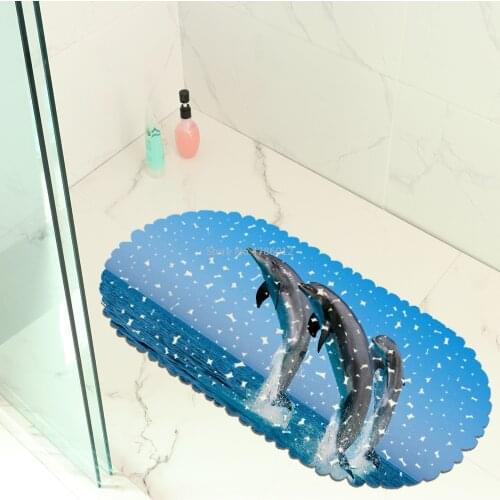Dolphin Dynamic Map Balcony Bathroom Mat Hydrophobic Anti-skid Door Mat Swimming Pool Public Place Non-slip Mat