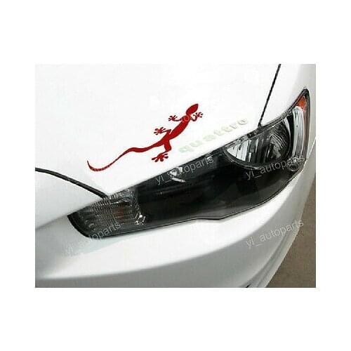 Gecko Red Car Headlight Taillight Eyebrow Decal Sticker Vinyl 13" 4.5 Reflective