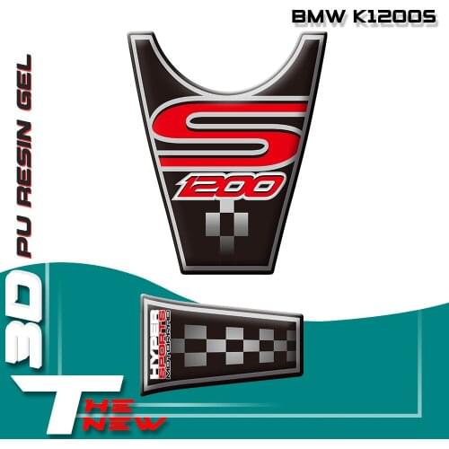 Motorcycle Tank Sticker Decals 3D Tank Pad For BMW K1200S 04-08 2004 2005 2006 2007 2008