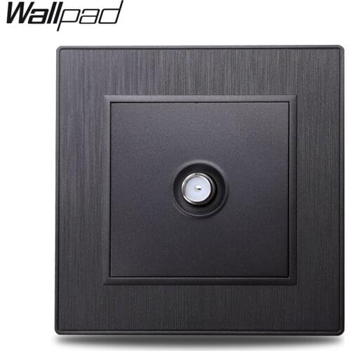 Wallpad S6 Black Silver Gold Antenna Satellite TV Wiring Outlet Wall Socket Brushed PC Plastic Imitating Aluminum