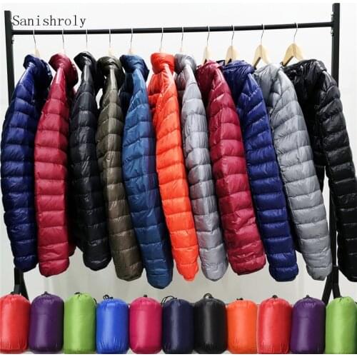 New Winter Hooded Ultra Light 90% White Duck Down Jacket Parkas Mens Down Lightweight Coat Male Windproof Outwear Plus Size 4XL