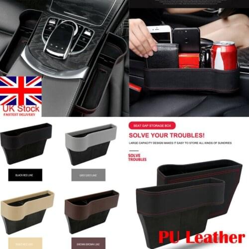 Car Seat Gap Slit Pocket Catcher Organizer Luxury PU Leather Storage Box Phone Bottle Cups Holder Auto Car Pocket Stowing