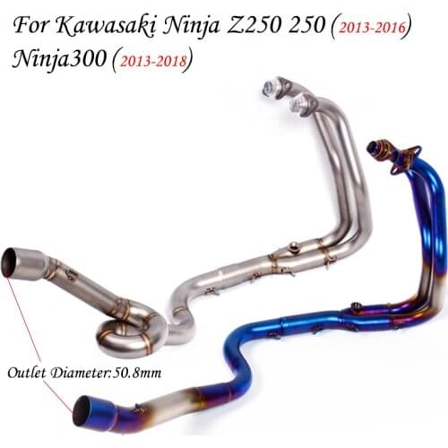 Full System Link Pipe Slip On For Kawasaki Ninja 250 Ninja 300 Z250 Z300 EX250 Motorcycle Exhaust Middle Connecting link Pipe