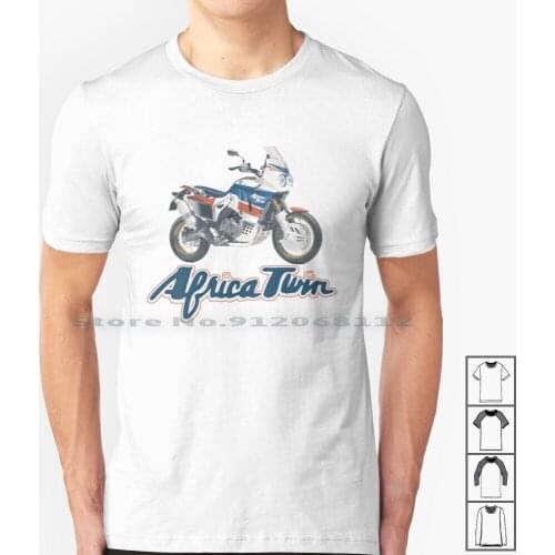 Africa Twin Motorcycle Accessories T Shirt 100% Cotton Crf1000 Xrv750 Trail Riding Rally Off Road Motorbike Trailriding Africa