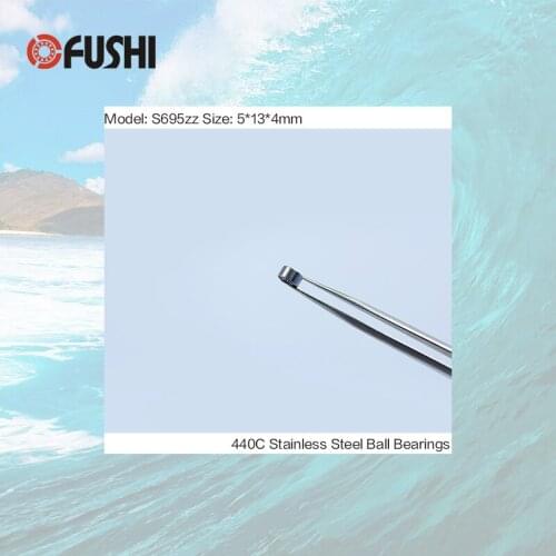 S695ZZ Bearing 5*13*4 mm ( 100PCS ) ABEC-1 440C Roller Stainless Steel S695Z S695 Z ZZ Ball Bearings