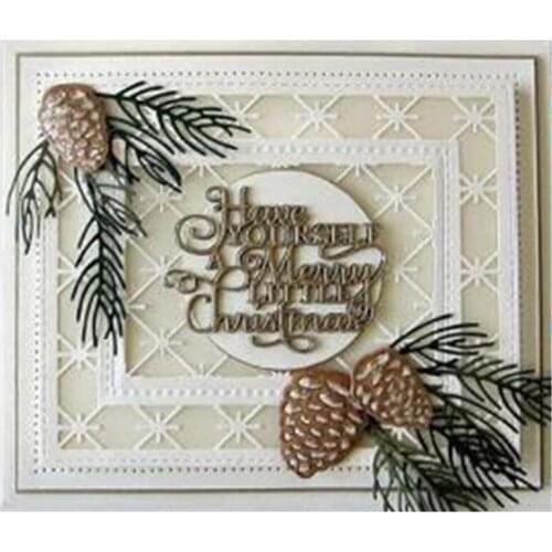 Pine Cone Branch Metal Cutting Dies for Scrapbooking Christmas Dies Photo Album Embossing Dies Craft Dies Paper Craft Stencils