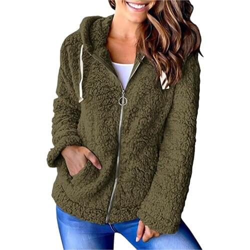 Womens Autumn And Winter Fashion Sweater Hoodies Women Warm Loose Pocket Fleece Sweatshirt Streetwear Warm Pullover Hooded