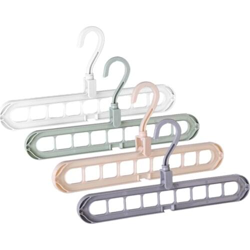 Convenient Clothes Coat Hanger Organizer Multi-port Support Dress Drying Racks Plastic Wardrobe Storage Rack Hangers For Coats