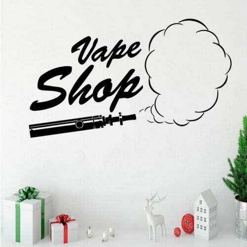 Vape Shop Wall Sticker Man Cave Decor Smog Vinyl Self-adhesive Door Window Decals Home Decoration Lounge Room Art Murals Z504