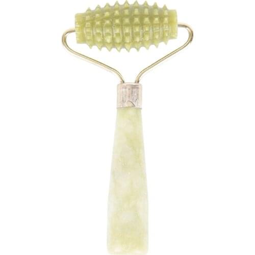 1pc Facial Care Roller Natural Jade Spa Head Neck Body Face Care Tool