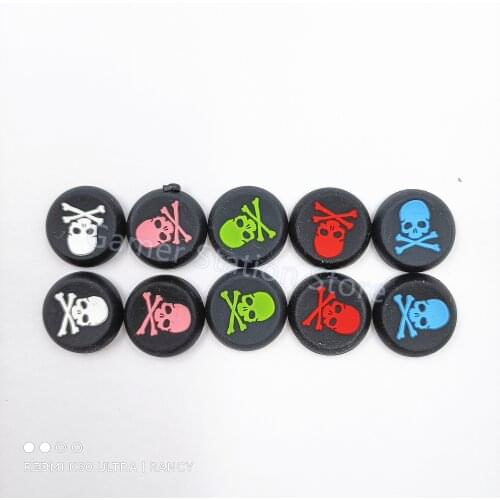 10pairs Replacement Silicone Skulls Joystick Caps Controller Grip Thumbstick Buttons Cover Shell For PS3/ PS4/ PS5/controller