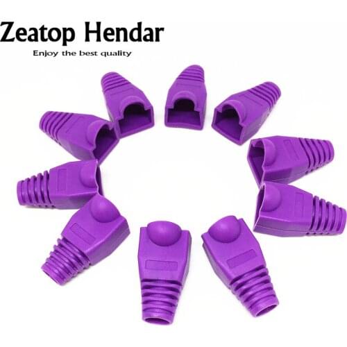 10Pcs CAT5E CAT6 RJ45 Plugs Ethernet Network Cable Strain Relief Socket Boots Caps RJ-45 Connector