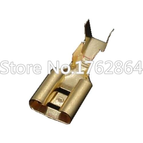 100 PCS 6.3MM plug spring terminal cold junction can be equipped with insulated jacket copper terminal