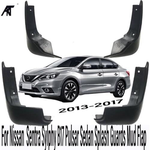 Car Mud Flaps For Nissan 2013-2019 Sentra Sylphy B17 Pulsar Sedan Splash Guards Mud Flap Mudguards Fender 2014-2016 Set