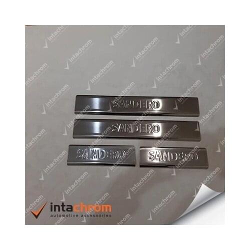 Dacia Sandero Chrome Door Sill 4 Piece 2012 and Above Car Chrome Accessory