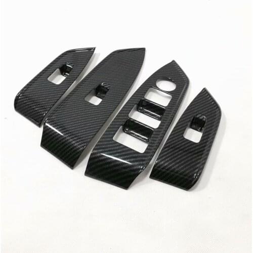 Car Door Armrest Panel Cover Interior Window Glass Lift Switch Button Trims LHD For Mazda CX8 CX-8 2017 2018 2019 2020