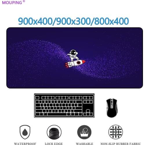 Astronauta space mousepad gamer anime mouse pad black and white gaming accessories desktop cute deskmat Carpet Mats DropShipping