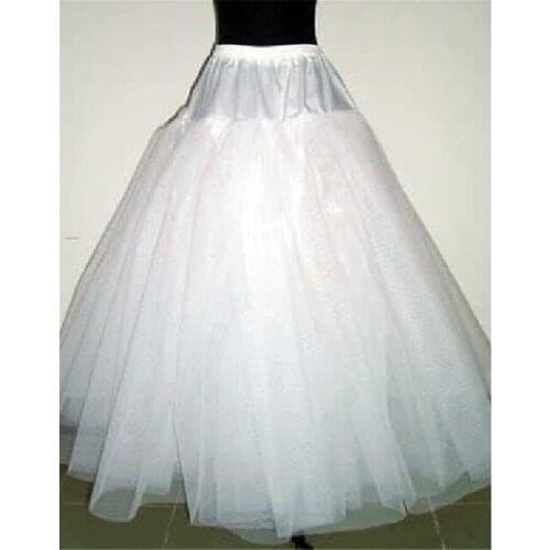 Wholesale A Line Crinoline Petticoats Plus Size Sexy Black Bridal Hoop Skirt High Quality Ruffle Wedding Accessories
