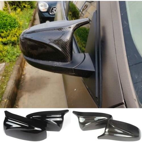 Left+Right X5 X6 Mirror Cover Car Side Door Wing Rear View Mirror Cap Cover Shell Replacement For BMW X5 X6 E70 E71 2007-2013