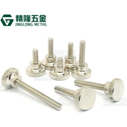 M2 M2.5 M3 Stainless steel thumb screw with collar high head with knurling manual adjustment screws bolt GB834 10pcs/lot