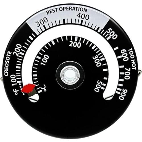 Magnetic Stove Thermometer Home Fireplace Fan Thermometer with Large Display Safe Tools Fan Meter Thermometer