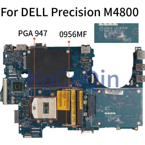 For DELL Precision M4800 Notebook Mainboard CN-0956MF 0956MF VAQ10 LA-9772P SR17C Laptop Motherboard DDR3