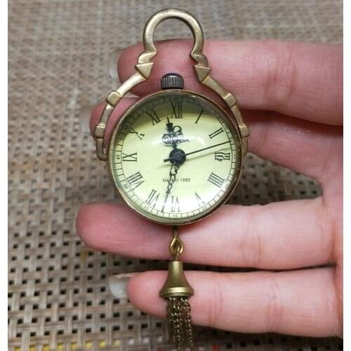 Copper Crystal Ball Pendant Necklace Watch Semi automatic mechanical watch Huaibiaochronin Antique clocks and watches