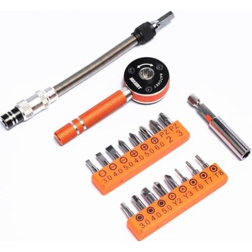 JAKEMY Multifunction Ratchet Screwdriver Set Torque Wrench Set Flexible Screwdriver Bit Hand Tools Set For Phone Pad Computer
