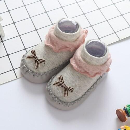 0-3-year-old newborn infant toddler shoes anti slip anti falling childrens floor socks mens and womens thickened socks shoes