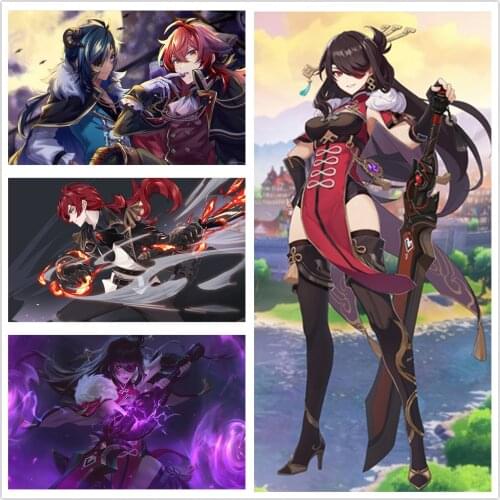 Genshin Impact Series Posters HD Poster Anime Girl Poster Sticker Wall Art Print Painting Decor Picture Living Room Home Decor