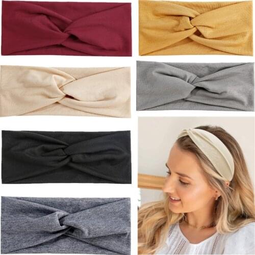 Fashion Women Girls Hair Accessories Hair Bands Cross Turban Bandage Running Yoga Headband Hairband Sports Headwear Head Wrap