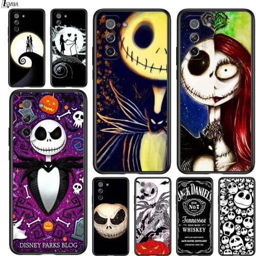 Christmas Jack Skeleton for Samsung Galaxy S21 Ultra Plus Note 20 10 9 8 S10 S9 S8 S7 S6 Edge Plus Black Phone Case