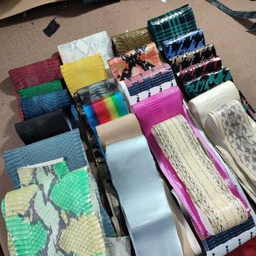 DIY 20Colour Natural Snakeskin Leather Fabric with handicraft Leather tools Rare Skin about