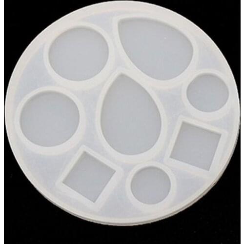 UV Resin Silicone Molds DIY Geometric Round Square Teardrop Shapes Earrings Pendant Resin Mold Jewlery Making Tools T84A