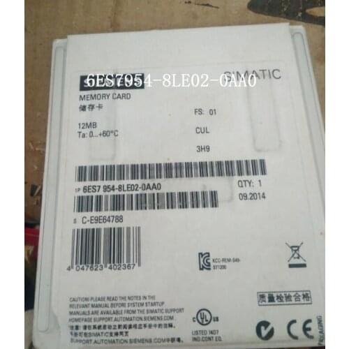 SIMATIC S7, MMC FOR S7-1X00 CPU , Original new 6ES7954-8LE02-0AA0