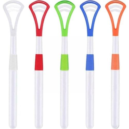 1Pcs Tongue Scraper Tongue Brush Cleaner Fresh Breath Toothbrush Oral Cleaning Coated Care Tools Tongue Hygiene B6J7
