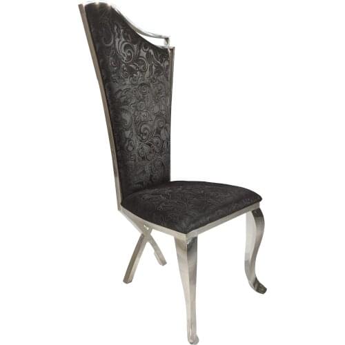ChinaFurniture processing and production factory modern light luxury velvet dinner chair with stainless steel foot