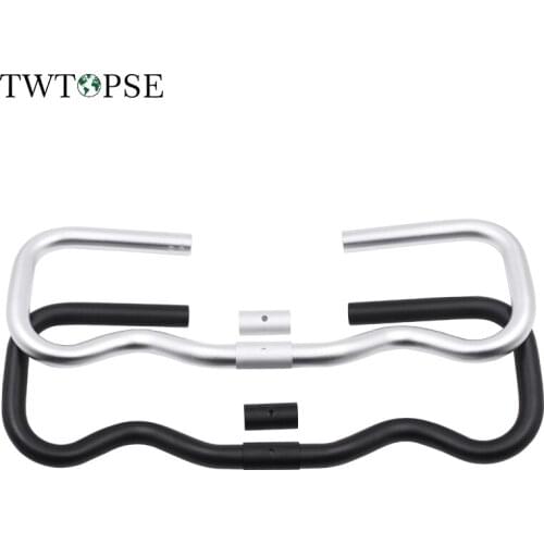 TWTOPSE 330g Bike P Handlebar For Brompton Folding Bicycle Handle Bar W485mm H160mm AL7005 Lightweight Durable Adapter 25.4mm